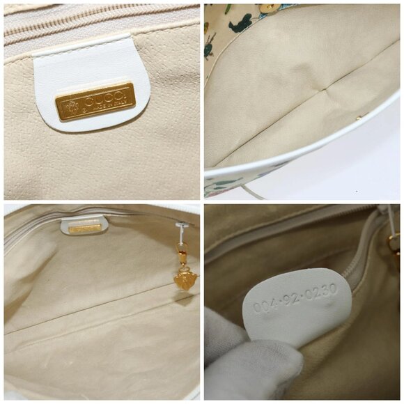 GUCCI Flora Shoulder Bag Canvas Beige Gold 004 92 0230 Auth 148945 - Picture 15 of 16